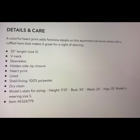 Heart printed  Asymmetrical ruffle dress - Picture 3 of 11